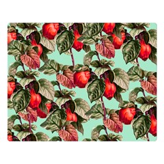 Fruit Branches Green Double Sided Flano Blanket (large) 