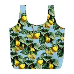 Fruit Branches Blue Full Print Recycle Bag (l)