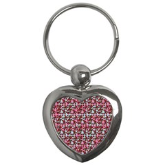 Lazy Cat Ombre Pattern Key Chains (heart) 