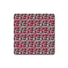 Lazy Cat Ombre Pattern Square Magnet