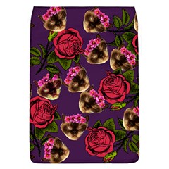 Lazy Cat Floral Pattern Purple Removable Flap Cover (l)