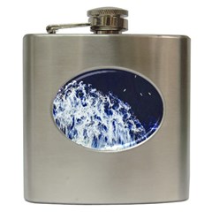 Blue Waves Sea Hip Flask (6 Oz)