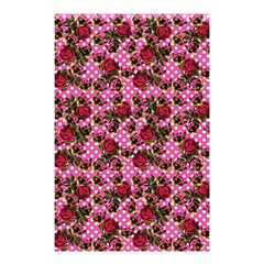 Lazy Cat Floral Pattern Pink Polka Shower Curtain 48  X 72  (small) 