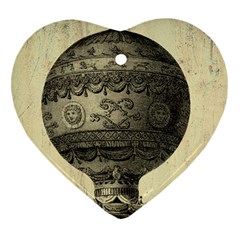 Vintage Air Balloon Ornament (heart)