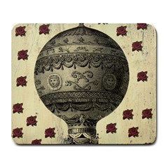 Vintage Air Balloon With Roses Large Mousepads