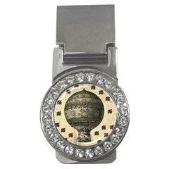 Vintage Air Balloon With Roses Money Clips (CZ) 