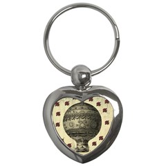 Vintage Air Balloon With Roses Key Chains (Heart) 