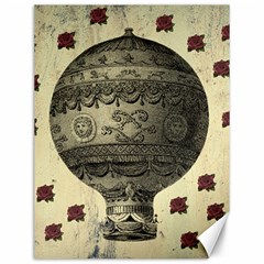 Vintage Air Balloon With Roses Canvas 12  x 16  