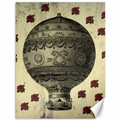 Vintage Air Balloon With Roses Canvas 18  x 24  