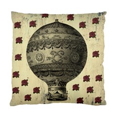 Vintage Air Balloon With Roses Standard Cushion Case (Two Sides)