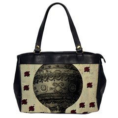 Vintage Air Balloon With Roses Oversize Office Handbag