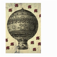 Vintage Air Balloon With Roses Large Garden Flag (Two Sides)