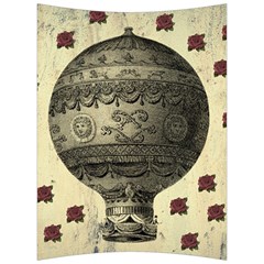 Vintage Air Balloon With Roses Back Support Cushion