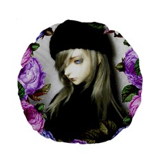 Doll Floral Standard 15  Premium Round Cushions