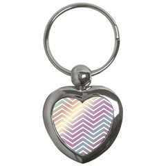 Ombre Zigzag 01 Key Chains (heart) 