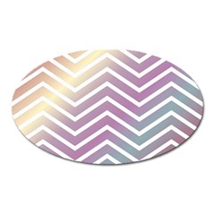 Ombre Zigzag 01 Oval Magnet by snowwhitegirl