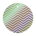 Ombre Zigzag 03 Ornament (Round) Front