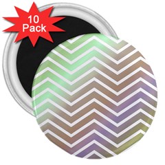 Ombre Zigzag 03 3  Magnets (10 Pack) 