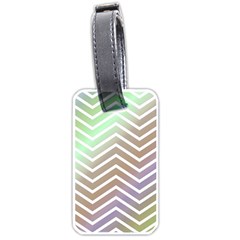 Ombre Zigzag 03 Luggage Tags (one Side)  by snowwhitegirl