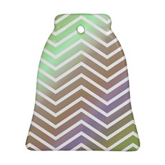 Ombre Zigzag 03 Bell Ornament (two Sides)