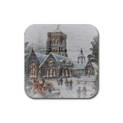 Santa Claus 1845749 1920 Rubber Coaster (square)  by vintage2030