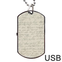 Handwritten Letter 2 Dog Tag Usb Flash (two Sides) by vintage2030