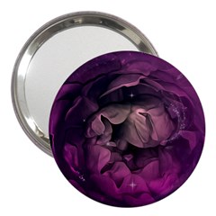 Wonderful Flower In Ultra Violet Colors 3  Handbag Mirrors by FantasyWorld7