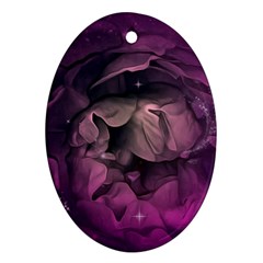 Wonderful Flower In Ultra Violet Colors Ornament (oval) by FantasyWorld7