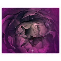 Wonderful Flower In Ultra Violet Colors Double Sided Flano Blanket (medium)  by FantasyWorld7