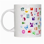 Colorful Abstract Symbols White Mugs Left