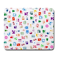 Colorful Abstract Symbols Large Mousepads