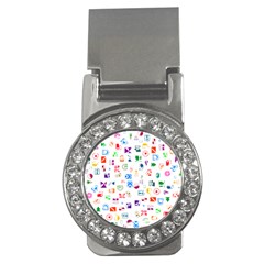 Colorful Abstract Symbols Money Clips (cz)  by FunnyCow