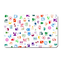 Colorful Abstract Symbols Magnet (rectangular) by FunnyCow