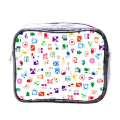 Colorful Abstract Symbols Mini Toiletries Bag (one Side) by FunnyCow