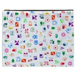 Colorful Abstract Symbols Cosmetic Bag (XXXL) Front