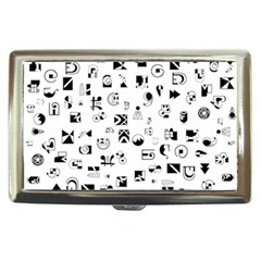 Black Abstract Symbols Cigarette Money Cases by FunnyCow