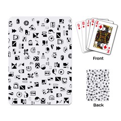 Black Abstract Symbols Playing Card