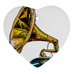 Vintage Gramophone Ornament (heart) by FunnyCow