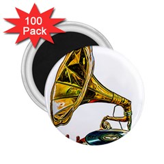 Vintage Gramophone 2 25  Magnets (100 Pack)  by FunnyCow