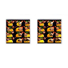 Drum Beat Collage Cufflinks (Square)