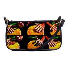 Drum Beat Collage Shoulder Clutch Bag