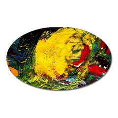 Yellow Chik Oval Magnet by bestdesignintheworld
