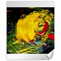 Yellow Chik Canvas 11  X 14  by bestdesignintheworld