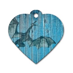 Dragon 2523420 1920 Dog Tag Heart (two Sides) by vintage2030
