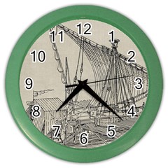 Ship 1515860 1280 Color Wall Clock by vintage2030