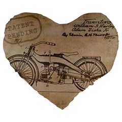 Motorcycle 1515873 1280 Large 19  Premium Flano Heart Shape Cushions by vintage2030