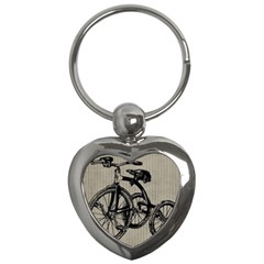 Tricycle 1515859 1280 Key Chains (heart)  by vintage2030