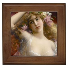 Victorian Lady In Pink Framed Tiles by vintage2030