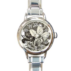 Flowers 1776483 1920 Round Italian Charm Watch by vintage2030
