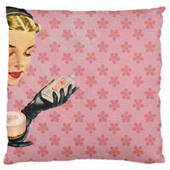 Vintage Lady Large Flano Cushion Case (one Side) by vintage2030